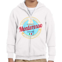 Monterosso Cinque Terre La Spezia Retro Italy Vintage Raglan Baseball Youth Zipper Hoodie | Artistshot