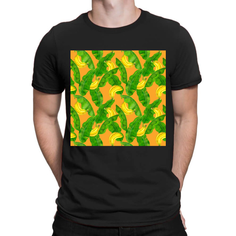 Bananas And Leaves Watercolor Design T-Shirt by Kemriban527 | Artistshot