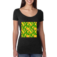 Bananas And Leaves Watercolor Design Women's Triblend Scoop T-shirt | Artistshot