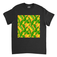 Bananas And Leaves Watercolor Design Classic T-shirt | Artistshot