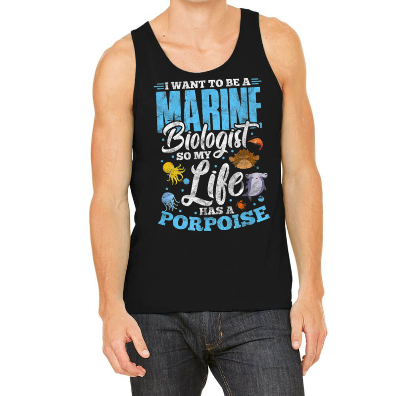 I Want To Be Marine Biologist So Life Has A Porpoise Grunge Tank Top | Artistshot