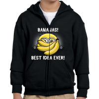 Bananas! Best Idea Ever! Youth Zipper Hoodie | Artistshot