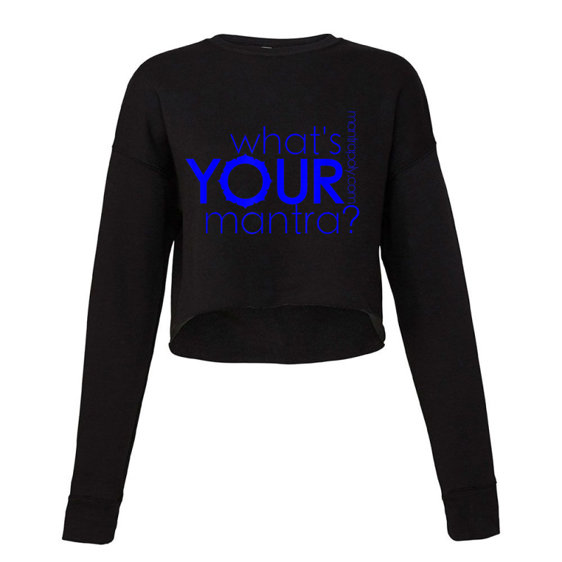 What's Your Mantra   Mantrapoly Sanskrit Meditation Tshirt Cropped Sweater by cm-arts | Artistshot