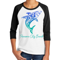 Panama City Beach Fl Shark Scuba Diving Surfer Florida Surf T Shirt Youth 3/4 Sleeve | Artistshot