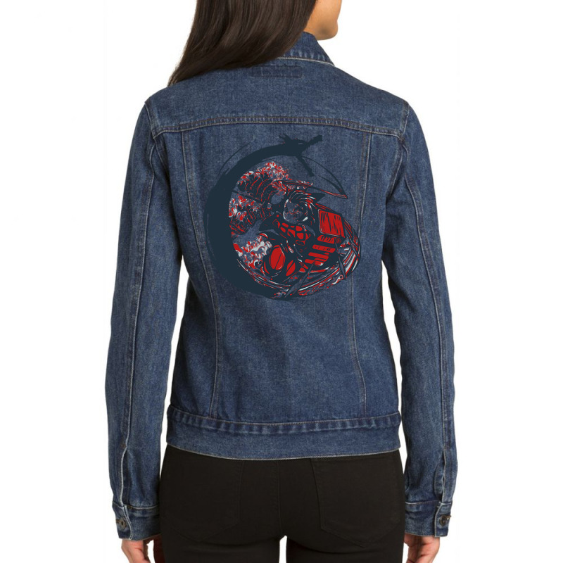 Tanjiro Wave Ladies Denim Jacket by Whitfield Wolff | Artistshot