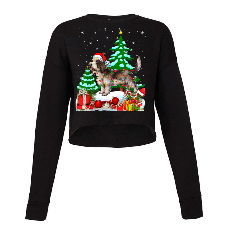 Petite Basset Griffon Vendeen Dog Christmas Cropped Sweater by Fashlaza | Artistshot