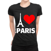 Paris Eiffel Tower   I Love Paris Shirt For Girls And Men Ladies Fitted T-shirt | Artistshot