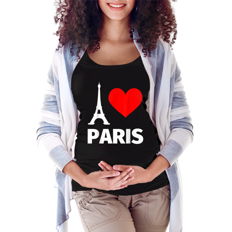 Paris Eiffel Tower   I Love Paris Shirt For Girls And Men Maternity Scoop Neck T-shirt by cm-arts | Artistshot