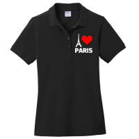 Paris Eiffel Tower   I Love Paris Shirt For Girls And Men Ladies Polo Shirt | Artistshot