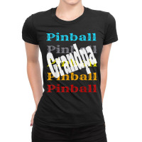 Pinball Grandpa Retro Video Game Arcade Player Winner Wizard Ladies Fitted T-shirt | Artistshot