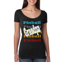 Pinball Grandpa Retro Video Game Arcade Player Winner Wizard Women's Triblend Scoop T-shirt | Artistshot