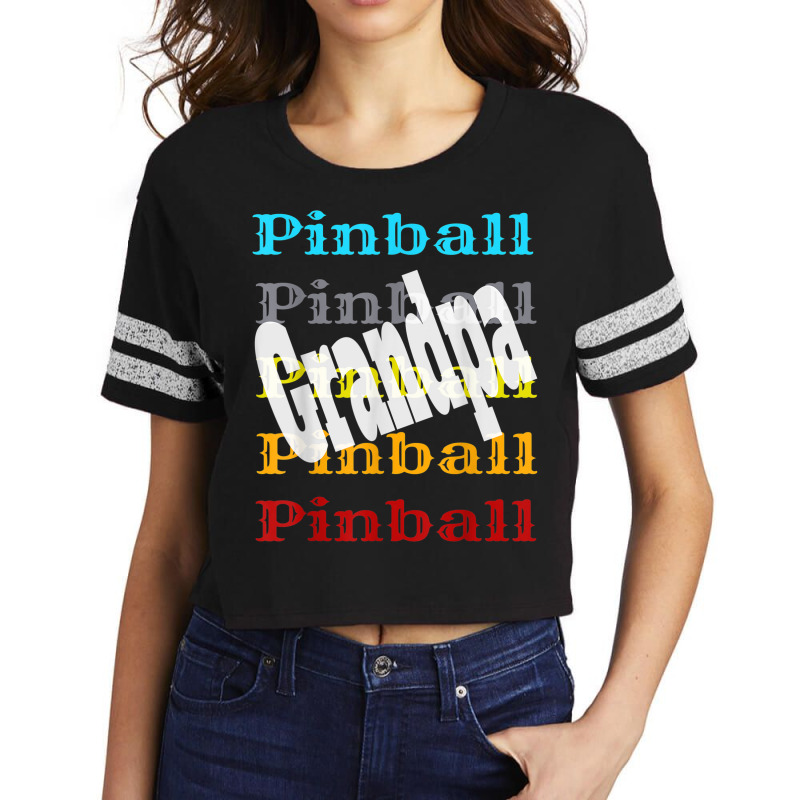 Pinball Grandpa Retro Video Game Arcade Player Winner Wizard Scorecard Crop Tee by Color | Artistshot