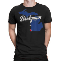 Bridgman Michigan Mi Map T-shirt | Artistshot