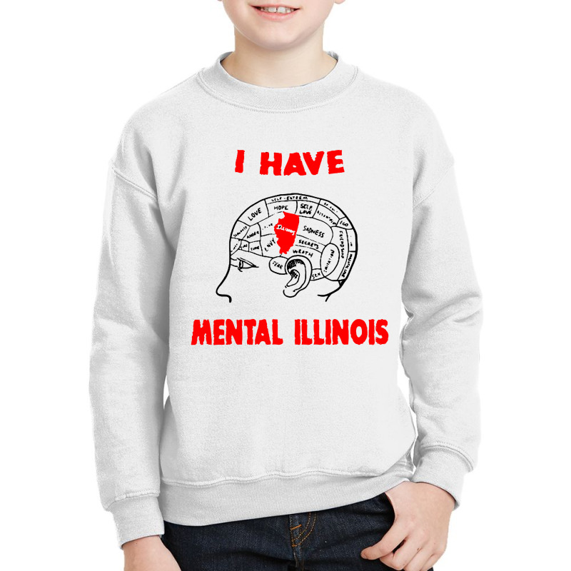 I Have Mental Illinois Youth Sweatshirt | Artistshot