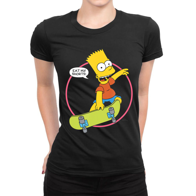 The Simpsons Bart Simpson Eat My Shorts Ladies Fitted T-Shirt by Kanmopsuk45 | Artistshot