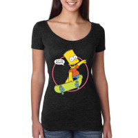 The Simpsons Bart Simpson Eat My Shorts Women's Triblend Scoop T-shirt | Artistshot