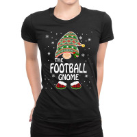 Football Funny Matching Family Costumes The Football Gnome Christmas 9 Ladies Fitted T-shirt | Artistshot