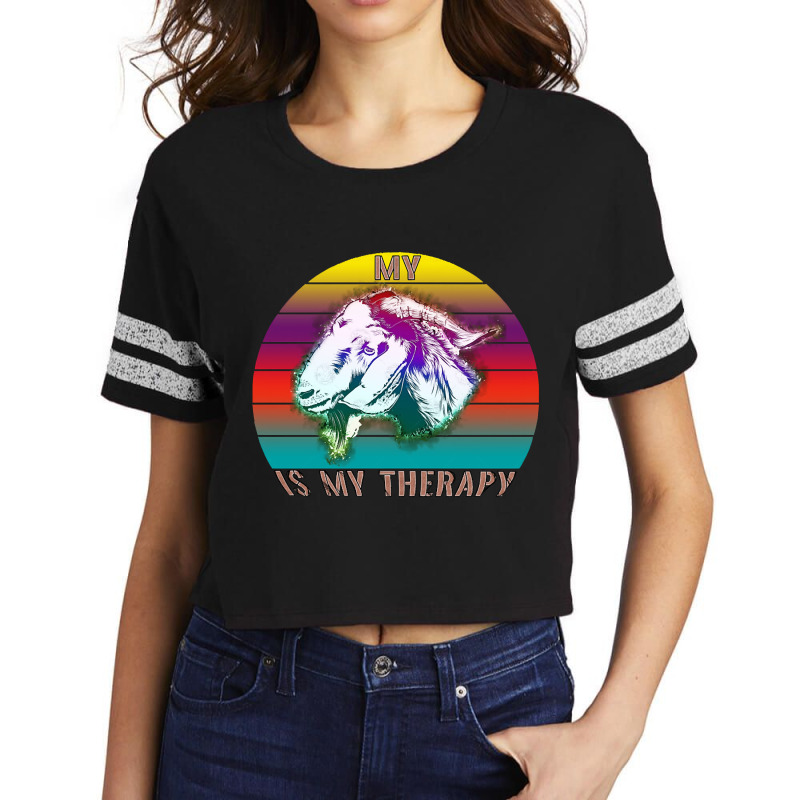 My Goat Is My Therapy, My Goat Is My Therapy Art, My Goat Is My Therap Scorecard Crop Tee by SHPER904 | Artistshot