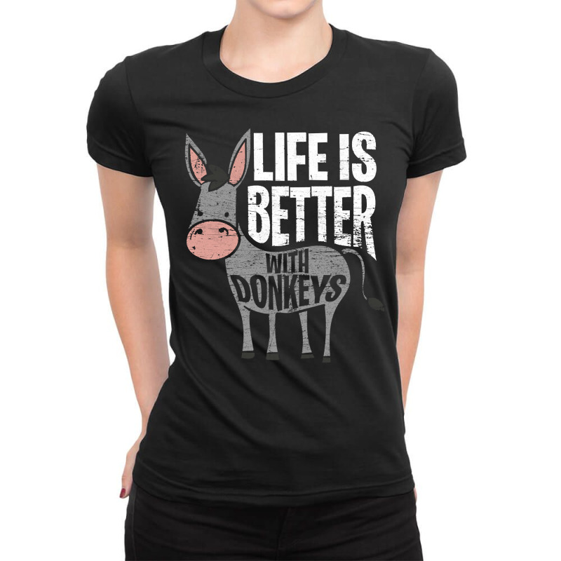 Donkey Life, Donkey Life Vintage, Donkey Life Art, Donkey, Life, Life  Ladies Fitted T-Shirt by SHLUFFYI | Artistshot