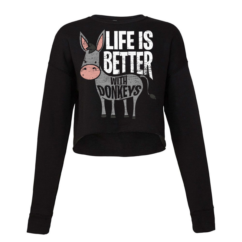 Donkey Life, Donkey Life Vintage, Donkey Life Art, Donkey, Life, Life  Cropped Sweater by SHLUFFYI | Artistshot