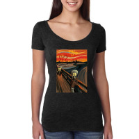 Music Retro The Scream By Edvard Munch Funny Graphic Gift Women's Triblend Scoop T-shirt | Artistshot