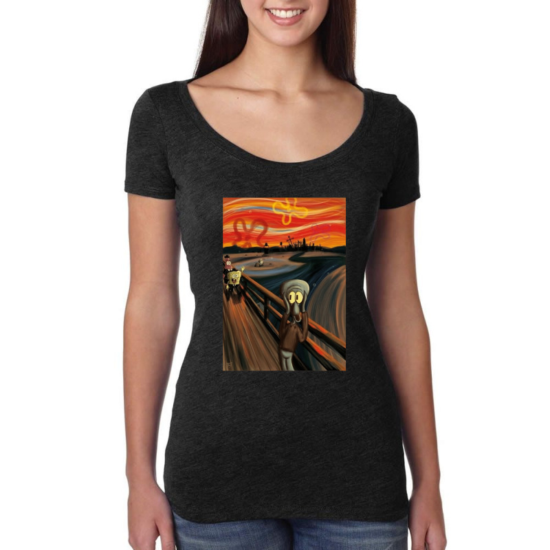 Music Retro The Scream By Edvard Munch Funny Graphic Gift Women's Triblend Scoop T-shirt by BrendonPatton | Artistshot