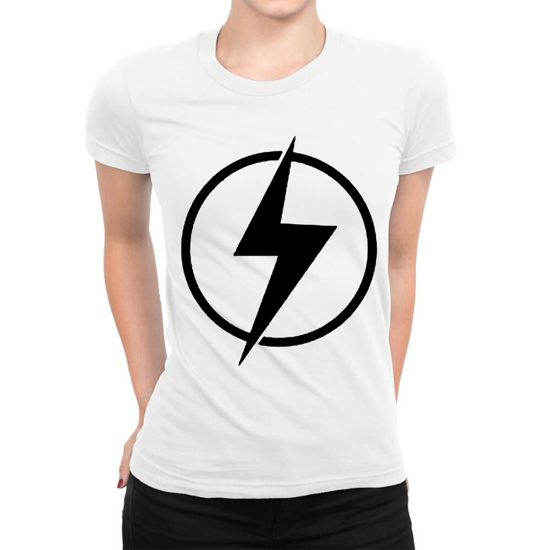 Zeus Ligthening Bolt Ladies Fitted T-Shirt by Focus Tees | Artistshot