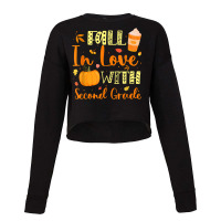 Fall In Love With Second Grade Pumpkin Autumn Season Cropped Sweater | Artistshot