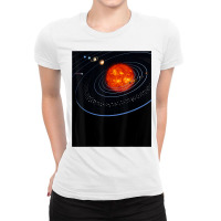 Solar System Eight Planets In Space T Shirt Ladies Fitted T-shirt | Artistshot