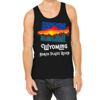 Trout Fly Fishing Nature North Platte River Mountain Sunset Tank Top | Artistshot