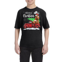 Funny Cocker Spaniel Red Truck Christmas Pajama Youth Tee | Artistshot