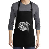 Profile Of A Ram, Profile Of A Ram Art, Profile Of A Ram Vintage, Prof Medium-length Apron | Artistshot