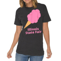 Illinois State Fair Pink Cotton Candy County Fair Vintage T-shirt | Artistshot