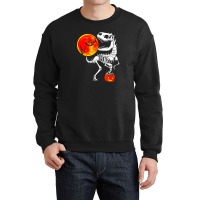 Halloween Dinosaur T Rex Skeleton Crewneck Sweatshirt | Artistshot