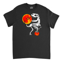 Halloween Dinosaur T Rex Skeleton Classic T-shirt | Artistshot