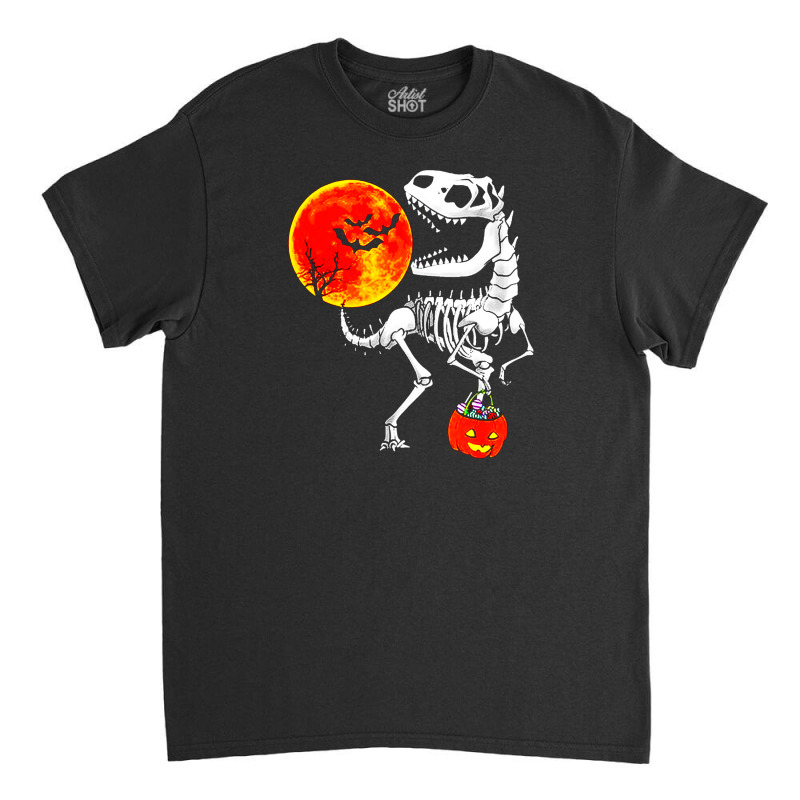 Halloween Dinosaur T Rex Skeleton Classic T-shirt | Artistshot