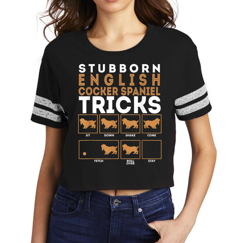 Stubborn English Cocker Spaniel Dog Tricks Graphic T Shirt Scorecard Crop Tee by cm-arts | Artistshot