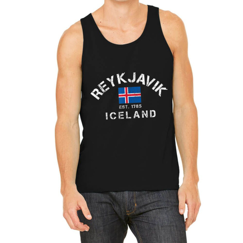 Reykjavik Iceland Est. 1785 Flag Souvenir Gift T Shirt Tank Top by cm-arts | Artistshot