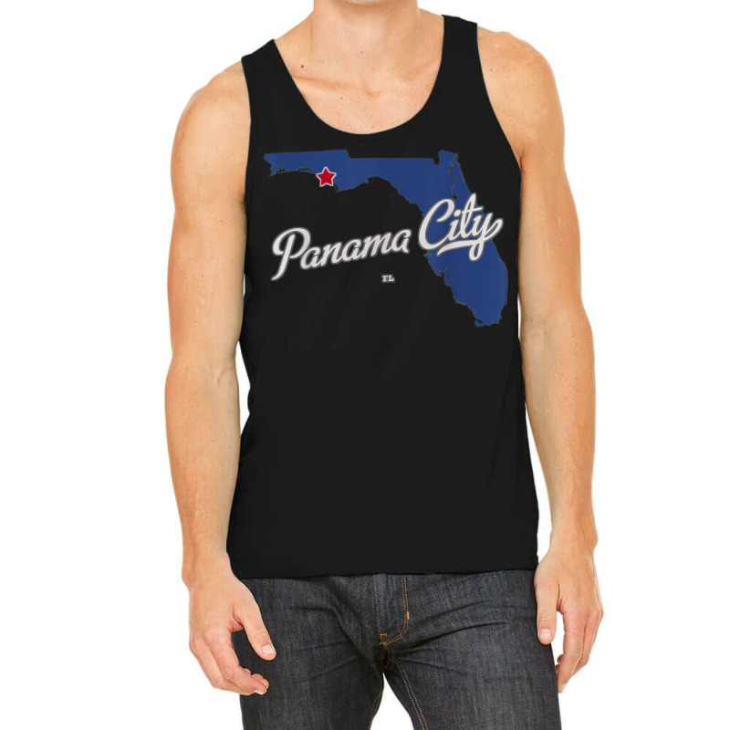 Panama City Florida Fl Map Tank Top by Fashlaza | Artistshot