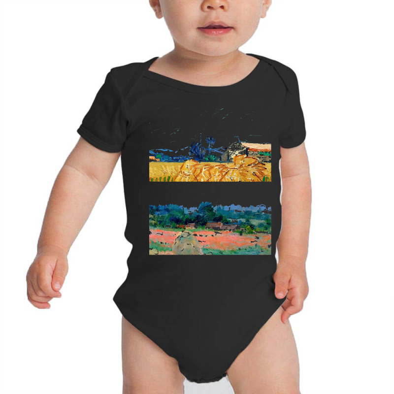 Famous Paintings T  Shirt Van Gogh Vs Claude Monet Impressionist Maste Baby Bodysuit by cm-arts | Artistshot