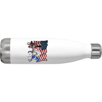 Horse American Flag, Horse American Flag Art, Horse American Flag Vint Stainless Steel Water Bottle | Artistshot