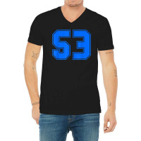 Number #53 Sports Jersey 53rd Anniversary Birthday V-neck Tee | Artistshot