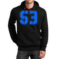 Number #53 Sports Jersey 53rd Anniversary Birthday Unisex Hoodie | Artistshot