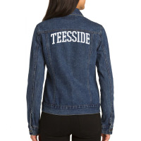 Teesside Arch Vintage College University Alumni Style T Shirt Ladies Denim Jacket | Artistshot