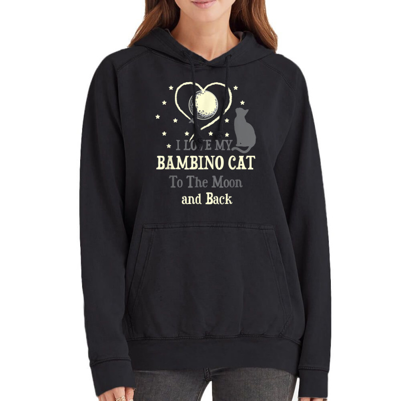 I Love My Bambino Cat To Moon Cat Lover Funny Kitten Vintage Hoodie by Sombre | Artistshot