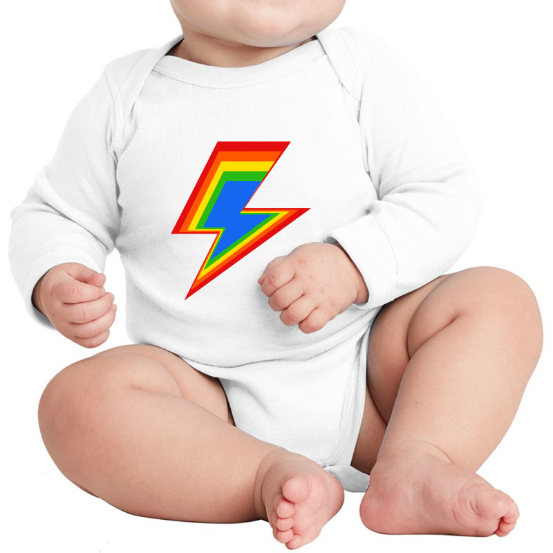 Pride Lightning Bolt Long Sleeve Baby Bodysuit by SaraAnnLee | Artistshot