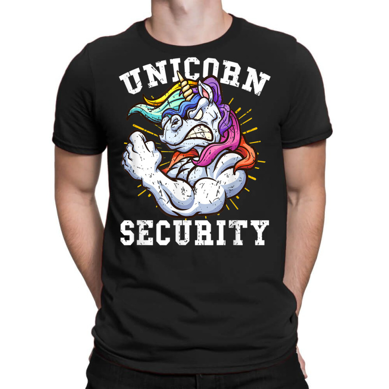 Unicorn Security   Manly Muscular Unicorn Lovers T Shirt T-shirt | Artistshot