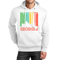 Retro 1970's Style Marietta Georgia Skyline T Shirt Unisex Hoodie | Artistshot