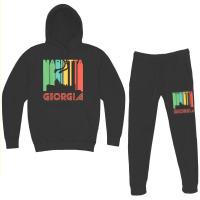 Retro 1970's Style Marietta Georgia Skyline T Shirt Hoodie & Jogger Set | Artistshot