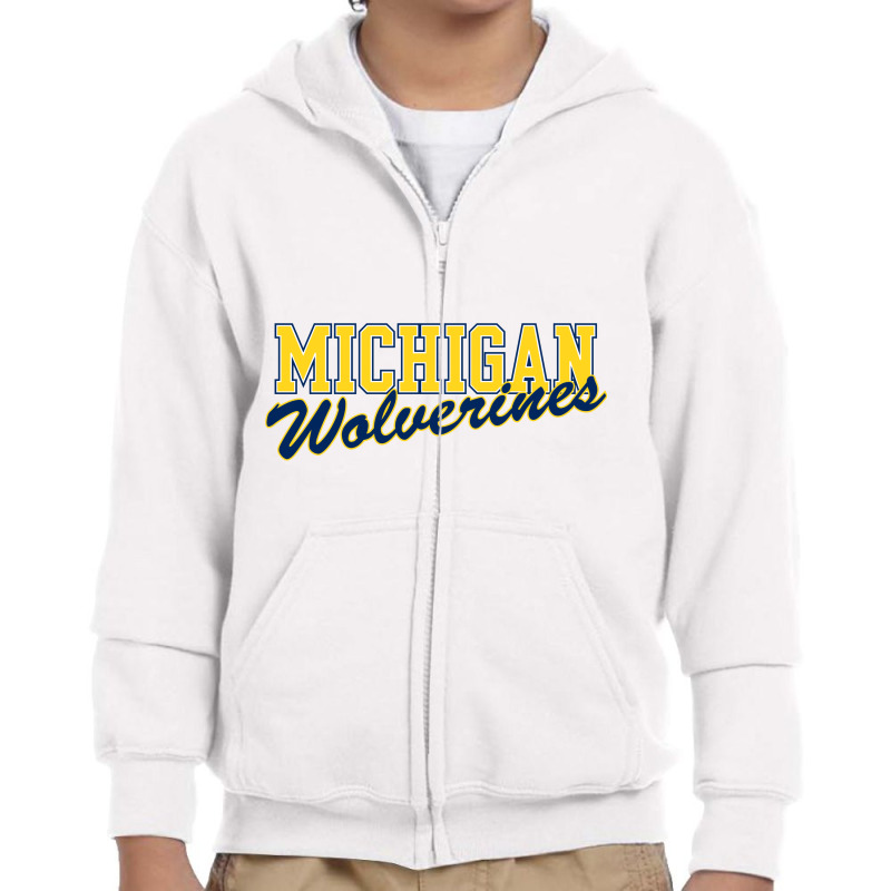 Michigan Youth Zipper Hoodie by cm-arts | Artistshot